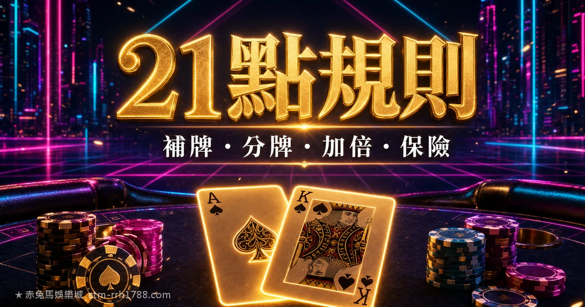 21點規則完整教學:點數/補牌/分牌/加倍/保險/賠率
