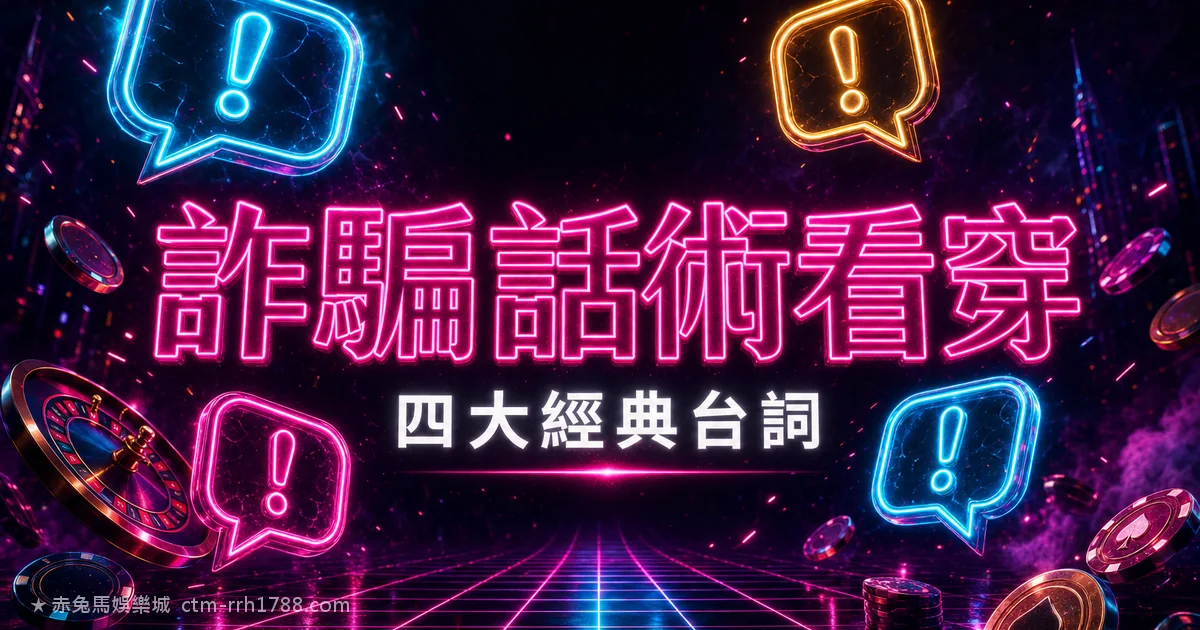 娛樂城詐騙話術一次看穿:4大經典台詞拆解