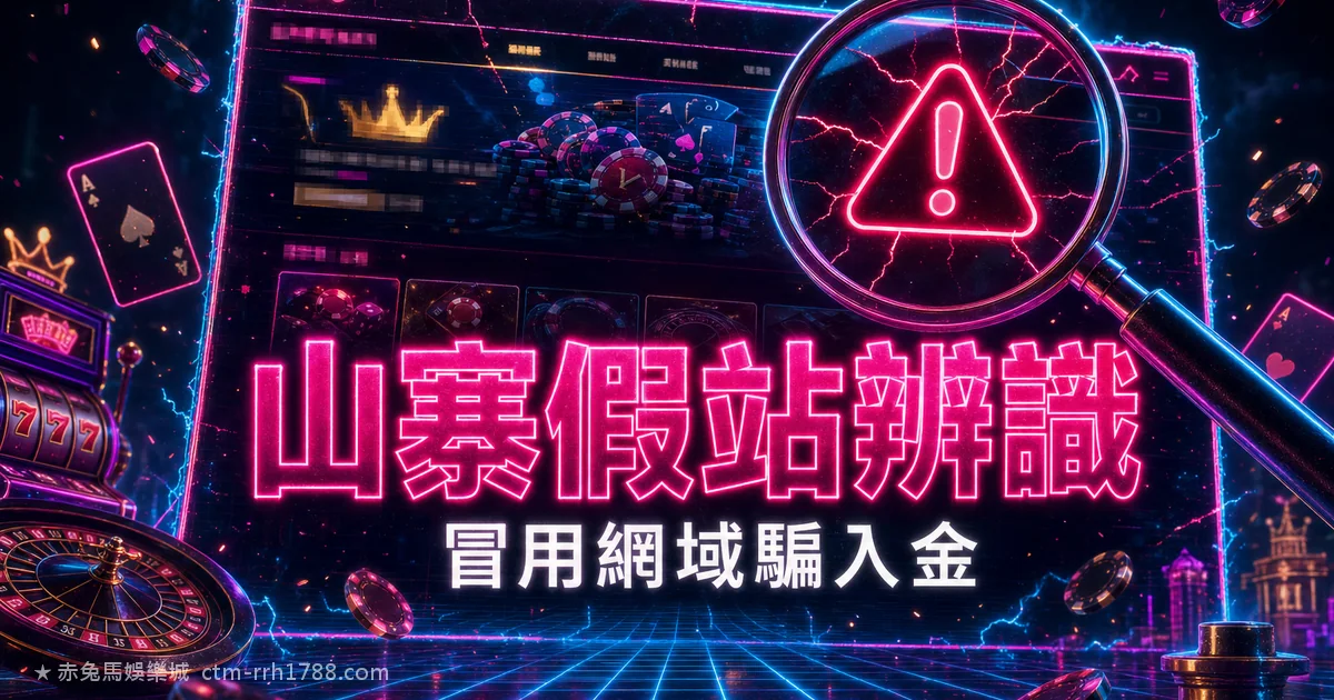 山寨假娛樂城網站怎麼辨識？冒用相似網域騙入金全解析