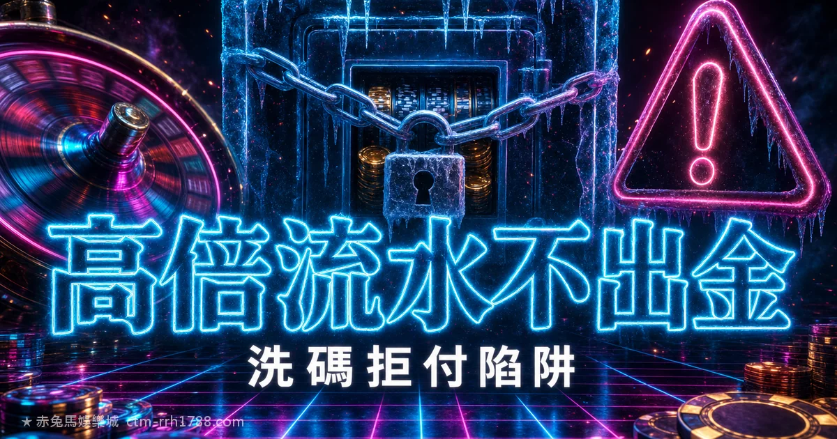 高倍流水不出金陷阱｜20倍洗碼拒絕出金怎麼看穿
