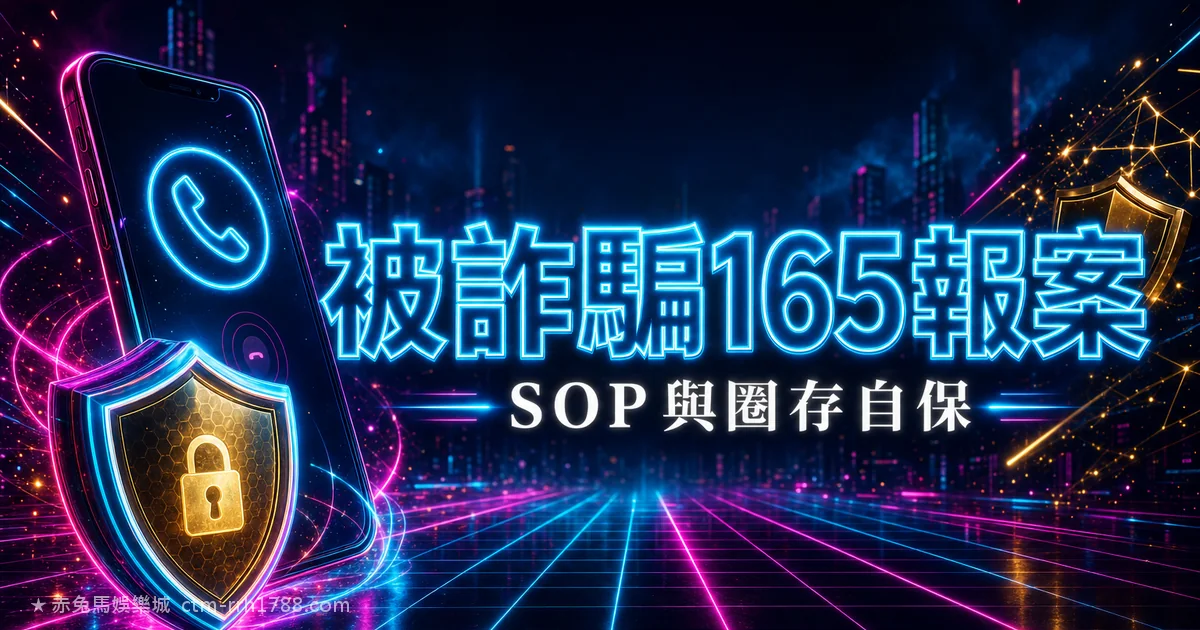 被娛樂城詐騙怎麼辦？165報案完整SOP與圈存自保